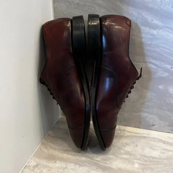 Allen Edmonds Mens 10B USA Park Avenue Merlot Oxfords Cap  display picture 2